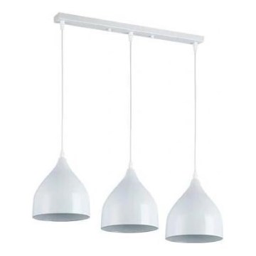 Lámpara colgante COMO 3xE27/60W/230V blanco