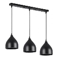 Lámpara colgante COMO 3xE27/60W/230V negro