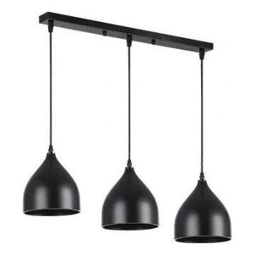 Lámpara colgante COMO 3xE27/60W/230V negro