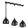 Lámpara colgante COMO 3xE27/60W/230V negro