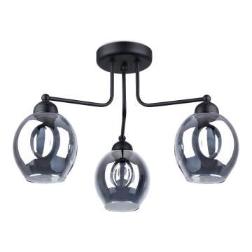 Lámpara colgante con barra FILLAN 3xE27/60W/230V negro
