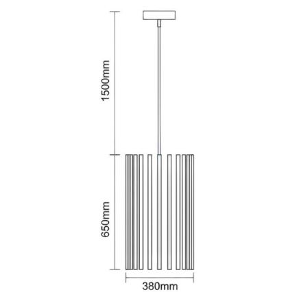 Lámpara colgante con cable 1xE27/60W/230V diámetro 38 cm madera maciza/fresno/madera de caucho (Hevea)