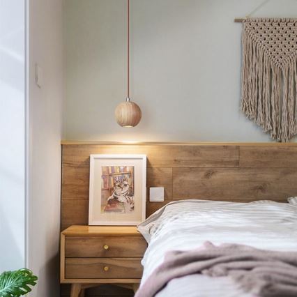 Lámpara colgante con cable 1xGU10/10W/230V Ø 11 cm madera maciza/fresno