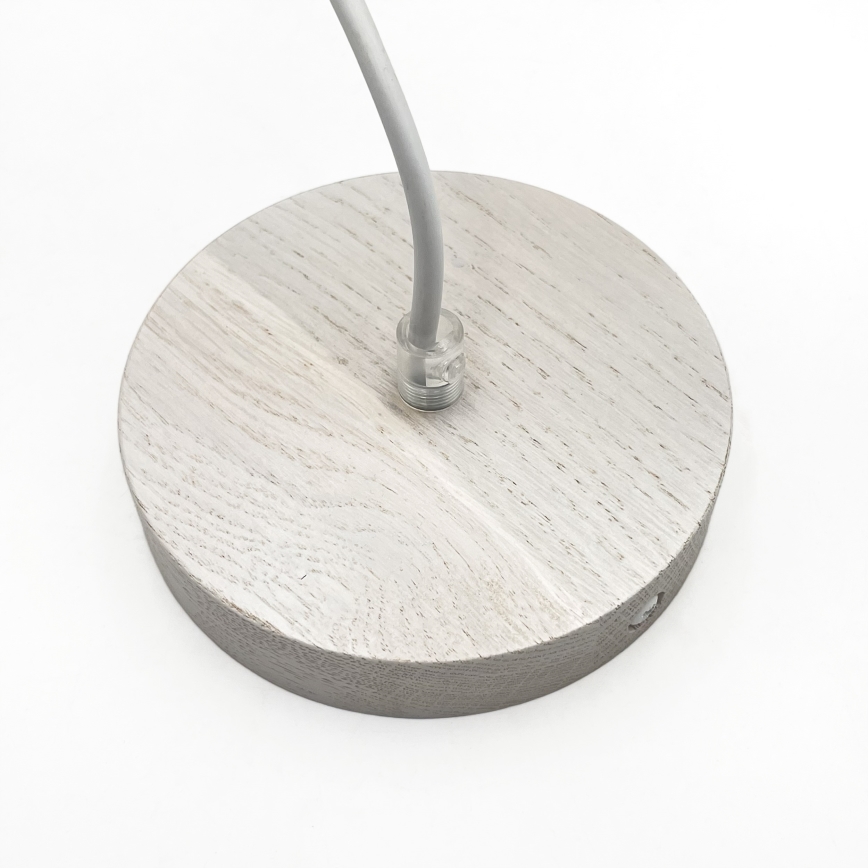 Lámpara colgante con cable AIDA 1xE27/60W/230V, diámetro 25 cm, roble/blanco