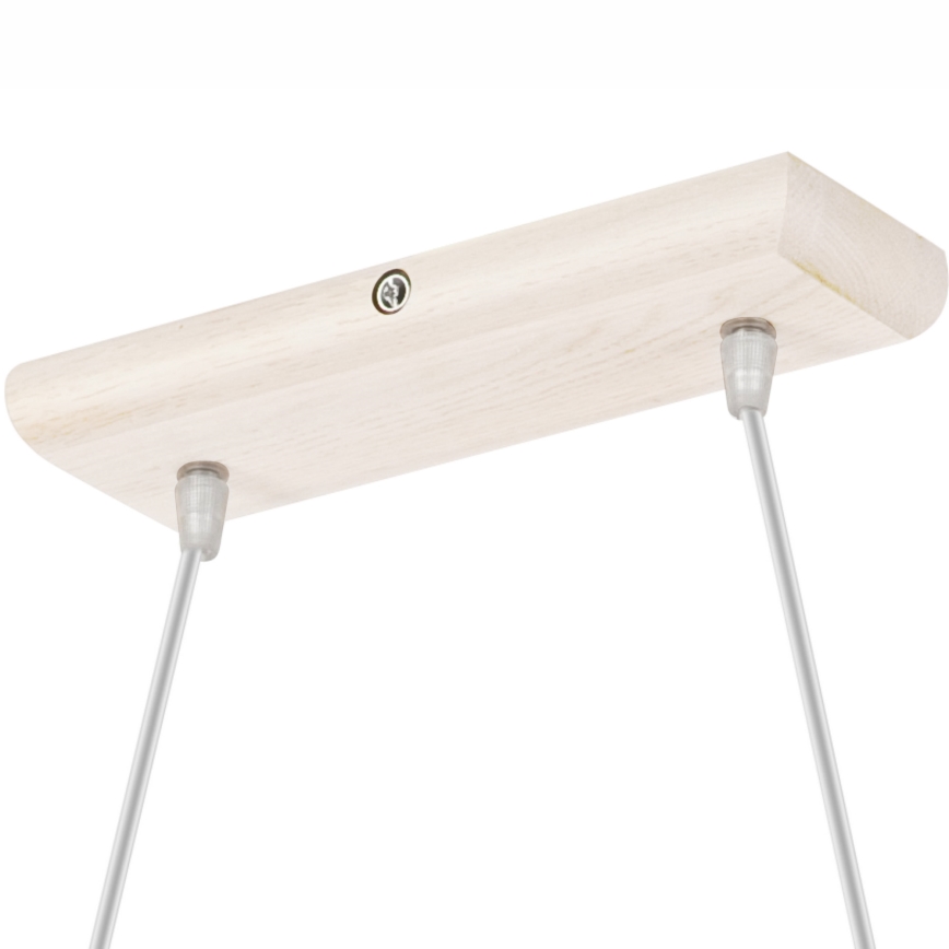 Lámpara colgante con cable AIDA 2xE27/60W/230V, diámetro 35 cm, roble/blanco