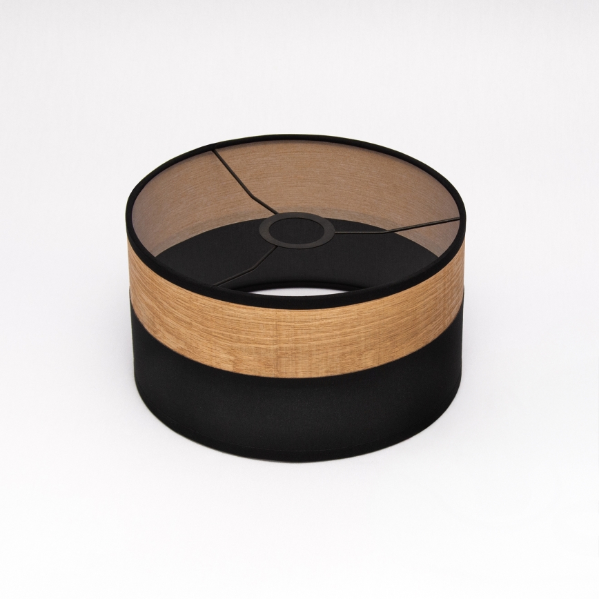 Lámpara colgante con cable ALBA 1xE27/15W/230V Ø 25 cm negro/marrón