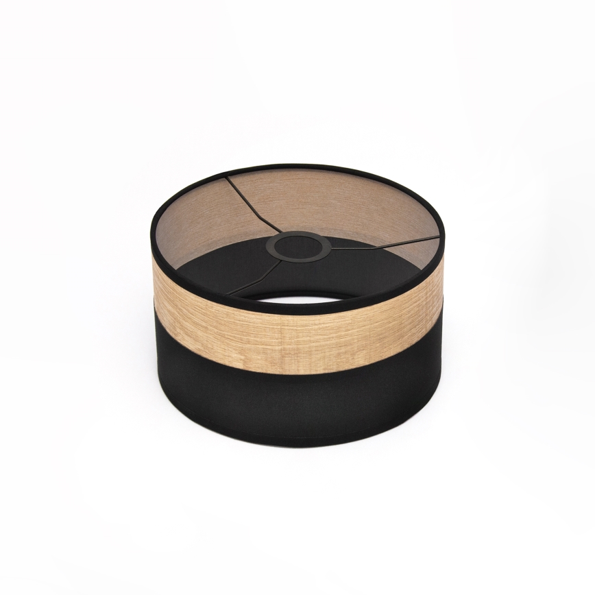 Lámpara colgante con cable ALBA 1xE27/15W/230V Ø 25 cm negro/marrón