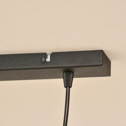 Lámpara colgante con cable ALBA 2xE27/15W/230V gris