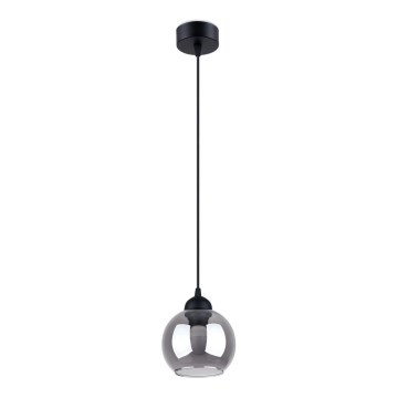 Lámpara colgante con cable ALINO 1xE27/60W/230V negro