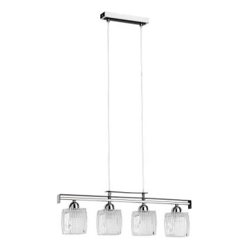 Lámpara colgante con cable ALMA 4xE14/10W/230V cromo brillante
