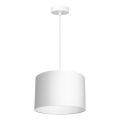 Lámpara colgante con cable ARDEN 1xE27/60W/230V diámetro 25 cm blanca