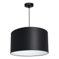 Lámpara colgante con cable ARDEN 1xE27/60W/230V diámetro 40 cm negro/blanco