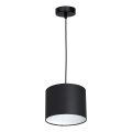 Lámpara colgante con cable ARDEN 1xE27/60W/230V Ø 18 cm negro/blanco