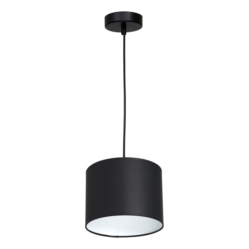 Lámpara colgante con cable ARDEN 1xE27/60W/230V Ø 18 cm negro/blanco