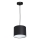 Lámpara colgante con cable ARDEN 1xE27/60W/230V Ø 18 cm negro/blanco