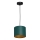 Lámpara colgante con cable ARDEN 1xE27/60W/230V Ø 18 cm verde/dorado