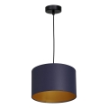 Lámpara colgante con cable ARDEN 1xE27/60W/230V Ø 25 cm morado/dorado