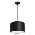 Lámpara colgante con cable ARDEN 1xE27/60W/230V Ø 25 cm negro/blanco