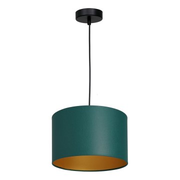 Lámpara colgante con cable ARDEN 1xE27/60W/230V Ø 25 cm verde/dorado