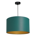 Lámpara colgante con cable ARDEN 1xE27/60W/230V Ø 40 cm verde/dorado