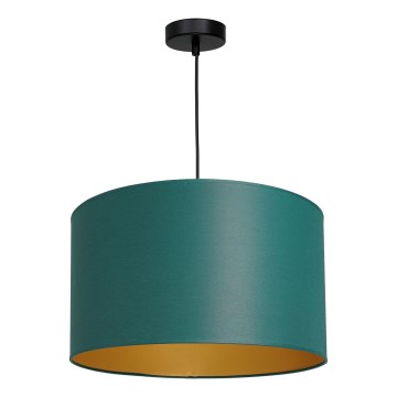 Lámpara colgante con cable ARDEN 1xE27/60W/230V Ø 40 cm verde/dorado