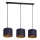 Lámpara colgante con cable ARDEN 3xE27/60W/230V morado/dorado