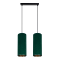 Lámpara colgante con cable AVALO 2xE27/60W/230V verde/cobre