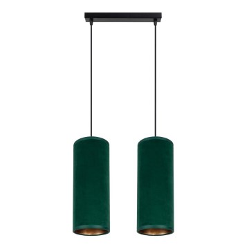 Lámpara colgante con cable AVALO 2xE27/60W/230V verde/cobre