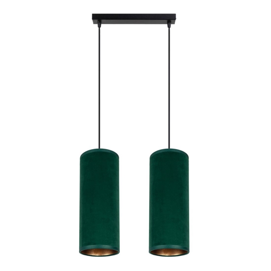 Lámpara colgante con cable AVALO 2xE27/60W/230V verde/cobre