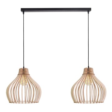 Lámpara colgante con cable BARREL 2xE27/24W/230V