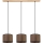 Lámpara colgante con cable BENITA 3xE27/40W/230V marrón/roble