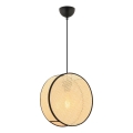 Lámpara colgante con cable BIG DRUM 1xE27/60W/230V beige/negro