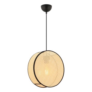 Lámpara colgante con cable BIG DRUM 1xE27/60W/230V beige/negro