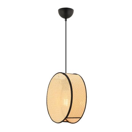 Lámpara colgante con cable BIG DRUM 1xE27/60W/230V beige/negro