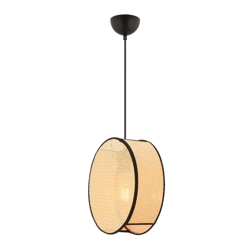 Lámpara colgante con cable BIG DRUM 1xE27/60W/230V beige/negro
