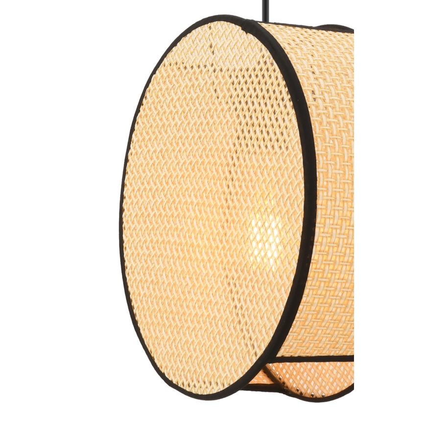 Lámpara colgante con cable BIG DRUM 1xE27/60W/230V beige/negro