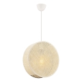 Lámpara colgante con cable BIG DRUM 1xE27/60W/230V color crema