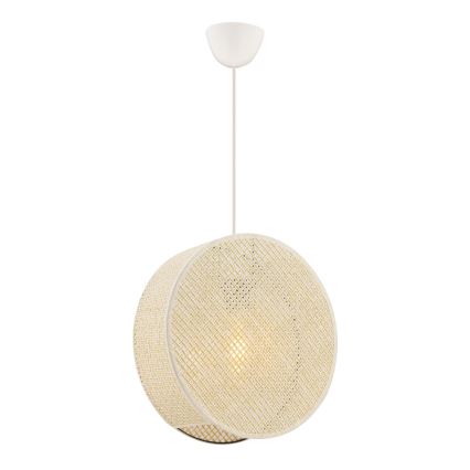 Lámpara colgante con cable BIG DRUM 1xE27/60W/230V color crema