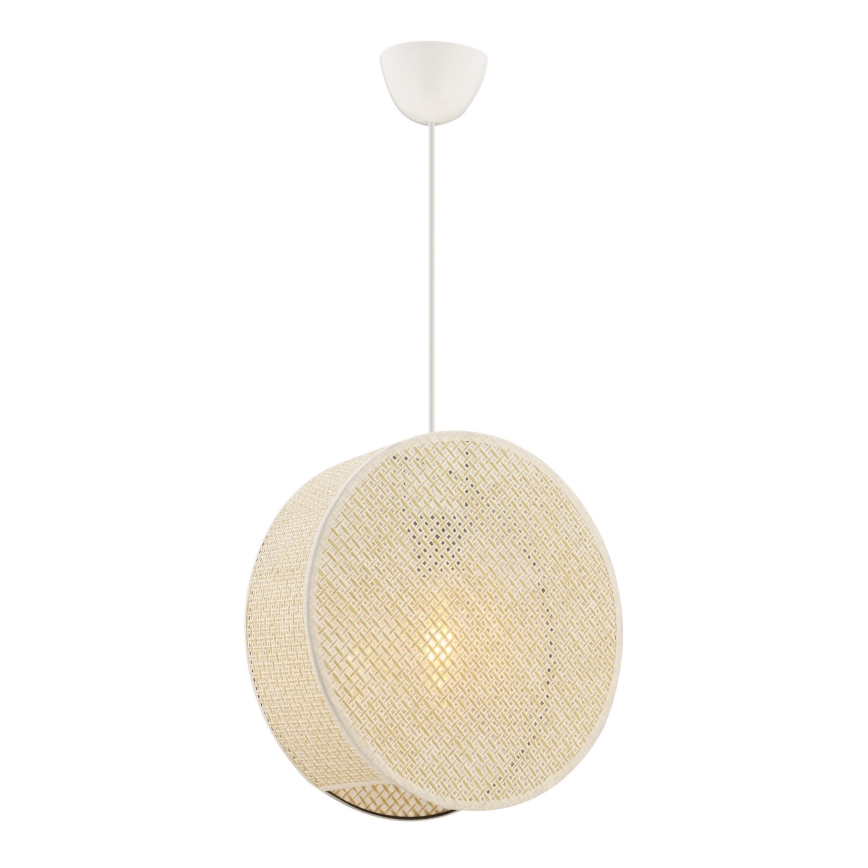 Lámpara colgante con cable BIG DRUM 1xE27/60W/230V color crema