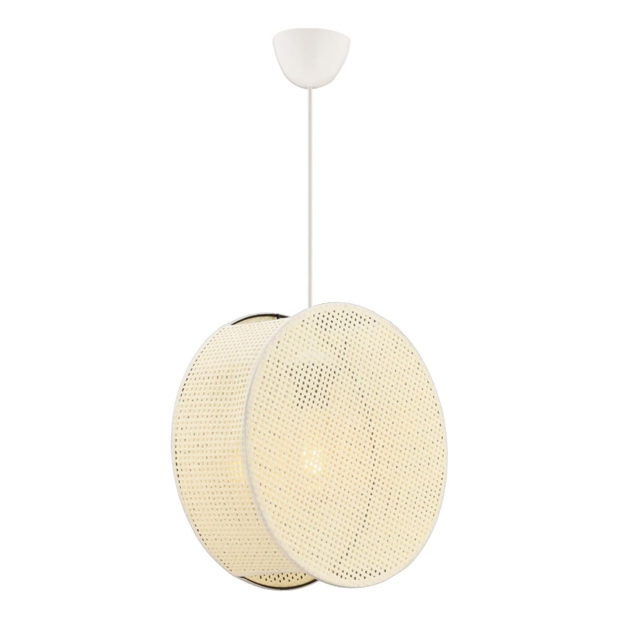 Lámpara colgante con cable BIG DRUM 1xE27/60W/230V color crema