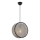 Lámpara colgante con cable BIG DRUM 1xE27/60W/230V gris/negro