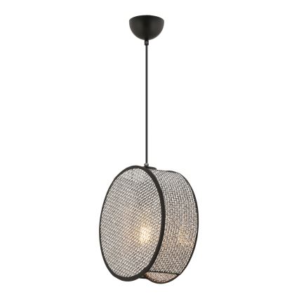 Lámpara colgante con cable BIG DRUM 1xE27/60W/230V gris/negro