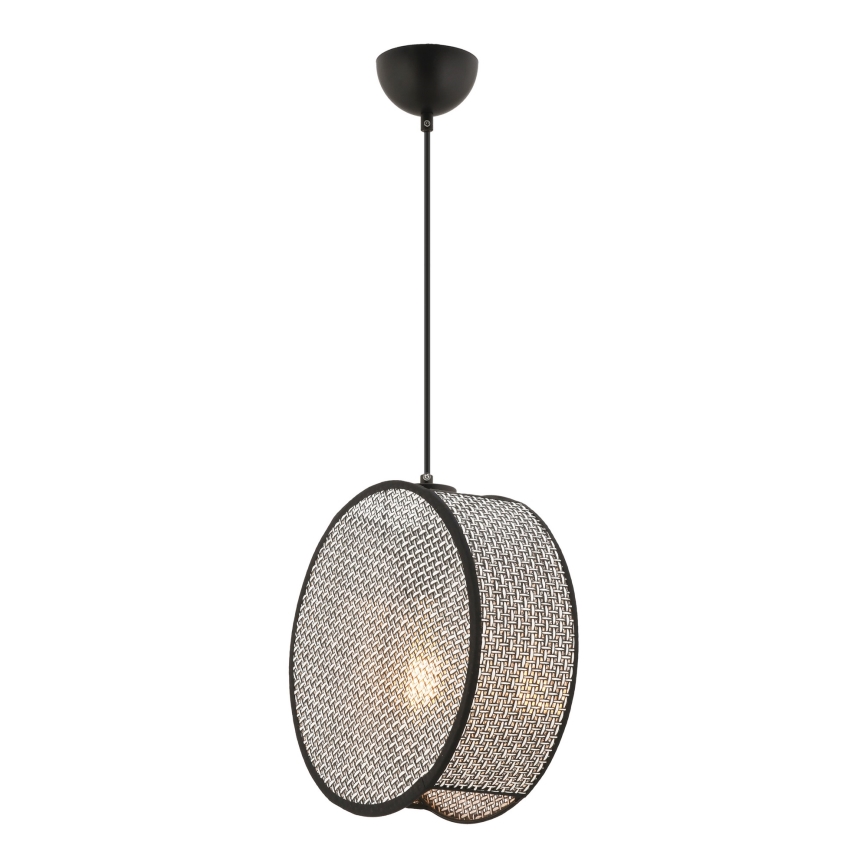 Lámpara colgante con cable BIG DRUM 1xE27/60W/230V gris/negro