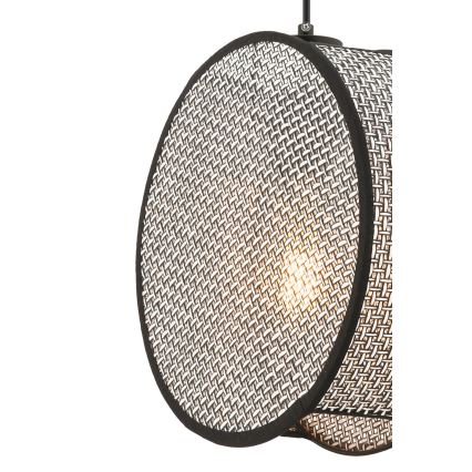 Lámpara colgante con cable BIG DRUM 1xE27/60W/230V gris/negro