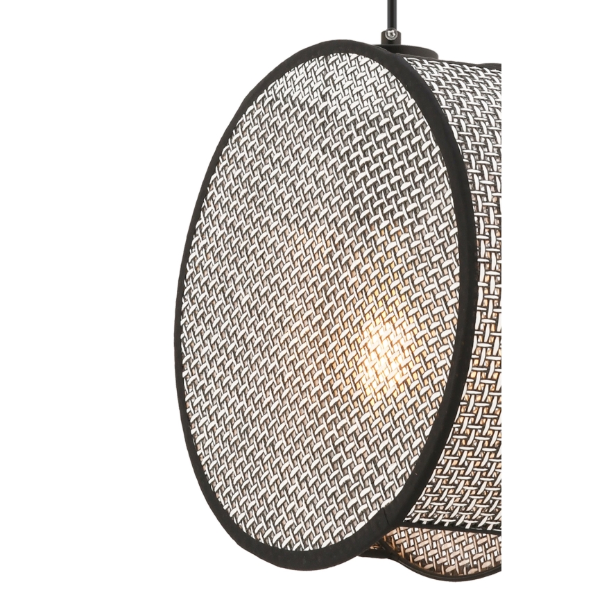 Lámpara colgante con cable BIG DRUM 1xE27/60W/230V gris/negro