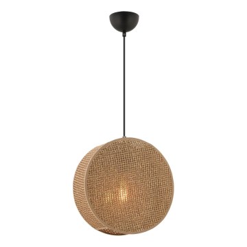 Lámpara colgante con cable BIG DRUM 1xE27/60W/230V marrón