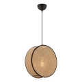 Lámpara colgante con cable BIG DRUM 1xE27/60W/230V marrón/negro
