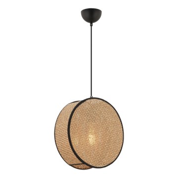 Lámpara colgante con cable BIG DRUM 1xE27/60W/230V marrón/negro