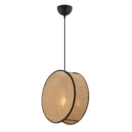 Lámpara colgante con cable BIG DRUM 1xE27/60W/230V marrón/negro