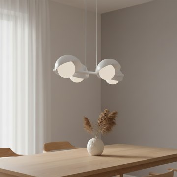 Lámpara colgante con cable BOOM 4xG9/8W/230V blanca